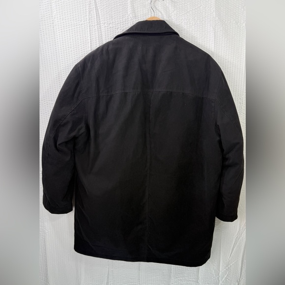 Newport Harbor Men’s L Chore coat Jacket Black Barn Canvas Ranch Zip Out Liner - Picture 3 of 17